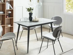 Tavolo da pranzo EFTALIA Marmo bianco 120/150 cm 80 cm