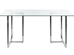 Tavolo da pranzo ENVIA Argento 160 cm 90 cm Vetro temperato