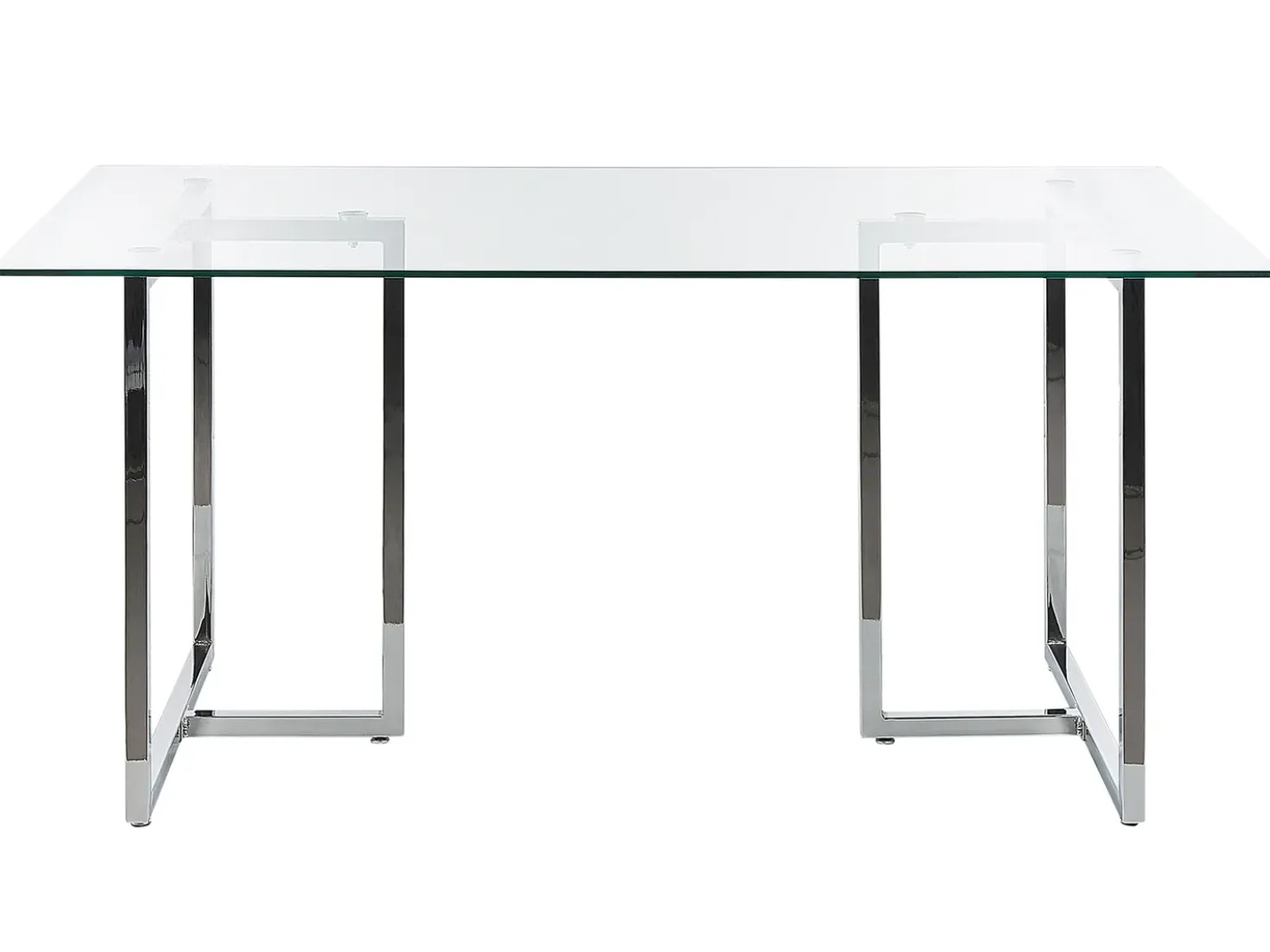 Tavolo da pranzo ENVIA Argento 160 cm 90 cm Vetro temperato
