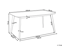 Tavolo da pranzo EPHRATA Mogano scuro 150 cm 90 cm