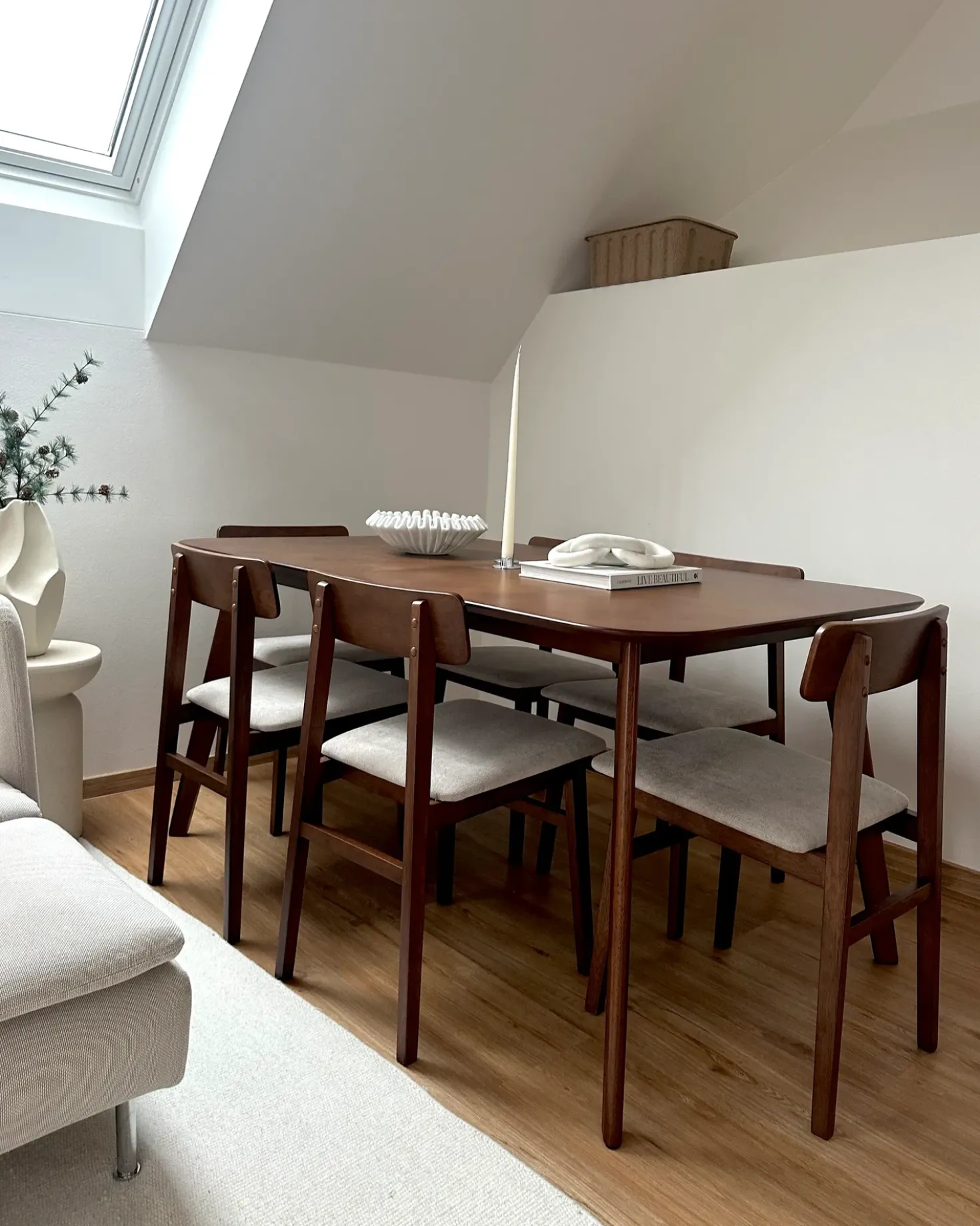 Tavolo da pranzo EPHRATA Mogano scuro 150 cm 90 cm