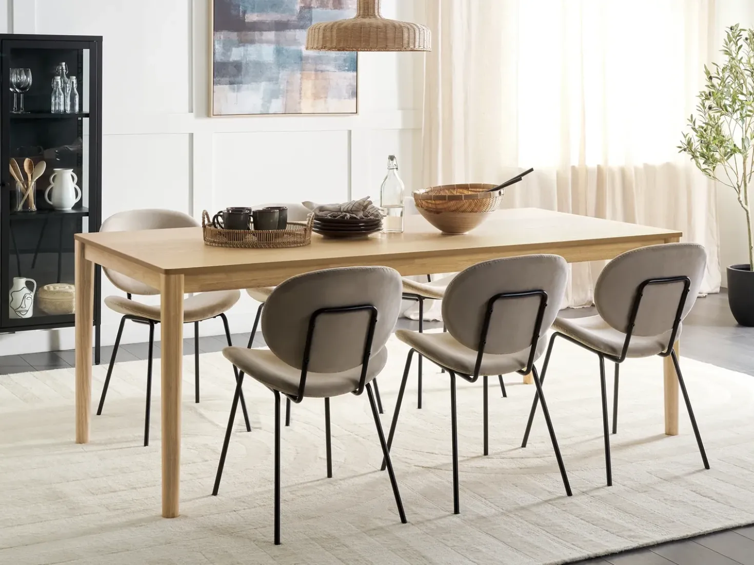 Tavolo da pranzo ERMELO Frassino naturale 200 cm 100 cm