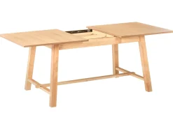 Tavolo da pranzo estensibile BARNES Frassino chiaro 160/200 cm 90 cm