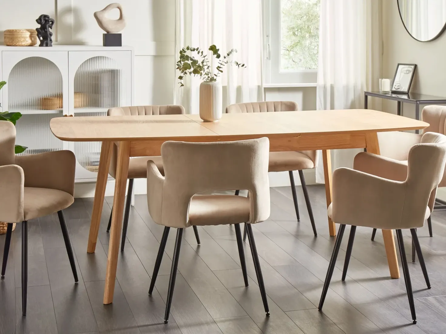 Tavolo da pranzo estensibile MADOX Rovere chiaro 150/190 cm 90 cm