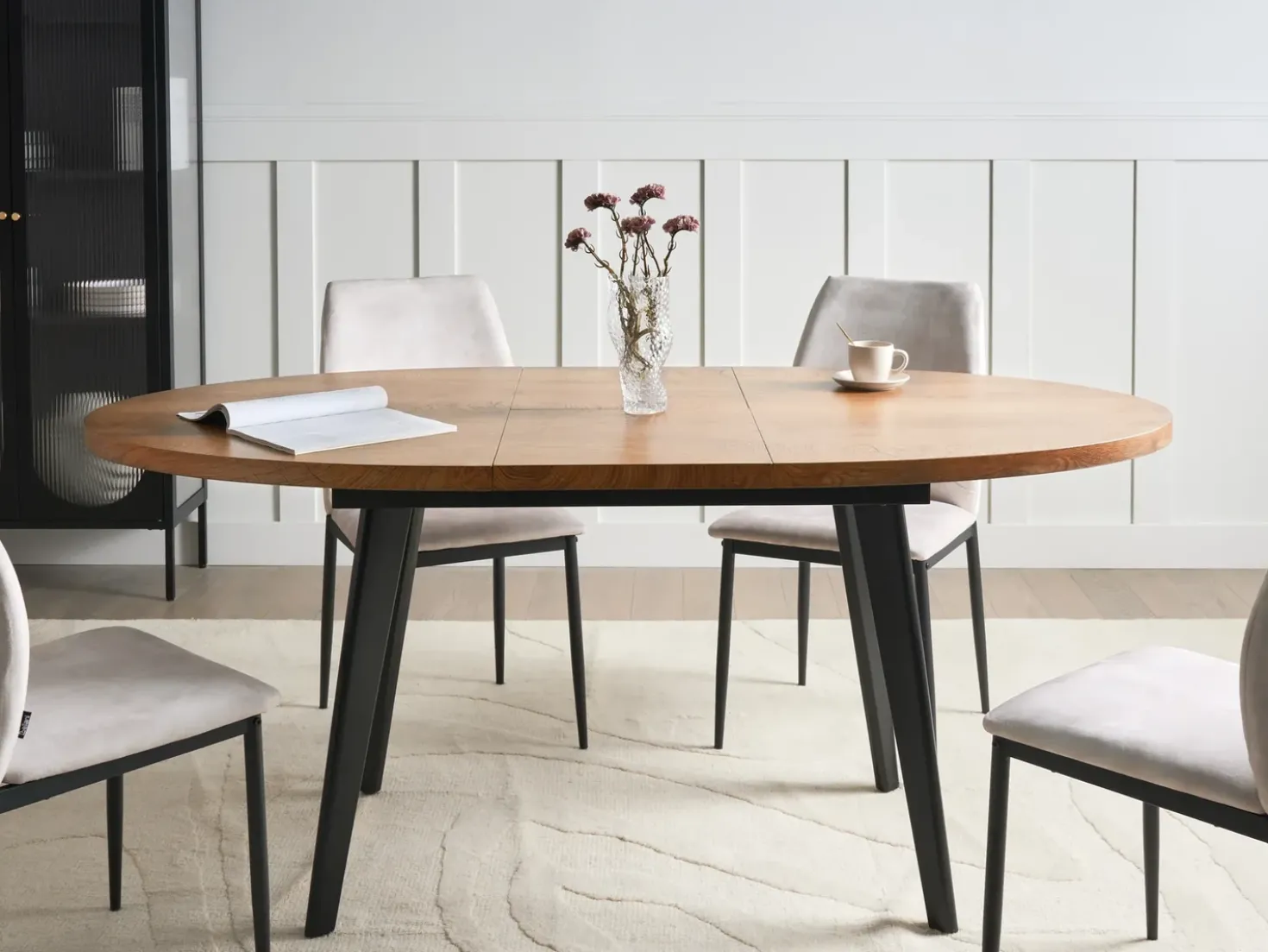 Tavolo da pranzo estensibile DUTTON Marrone 140/180 cm 90 cm