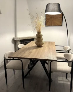 Tavolo da pranzo estensibile ANSELL Marrone chiaro 160/200 cm 90 cm