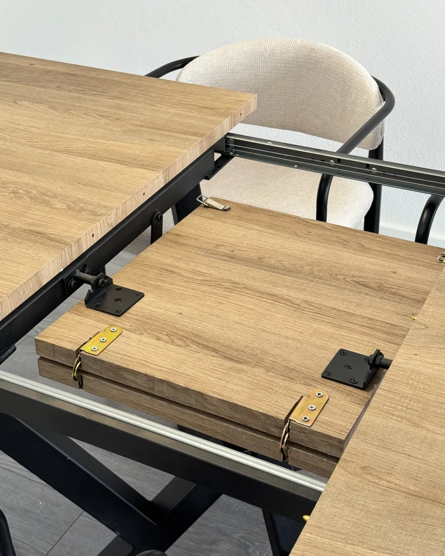 Tavolo da pranzo estensibile ANSELL Marrone chiaro 160/200 cm 90 cm
