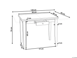 Tavolo da pranzo estensibile MASELA Marrone scuro 90/120 cm 60 cm Legno
