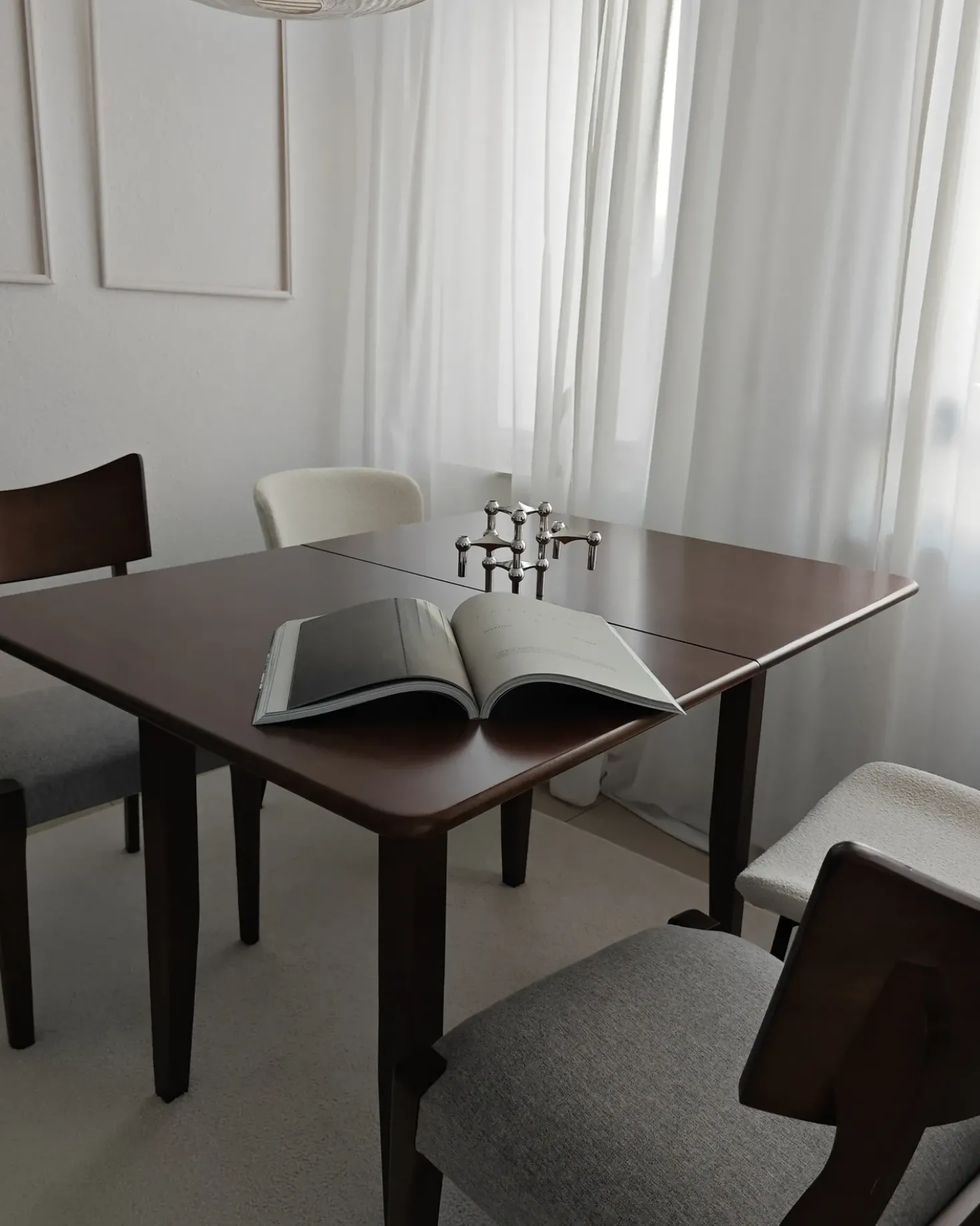 Tavolo da pranzo estensibile MASELA Marrone scuro 90/120 cm 60 cm Legno