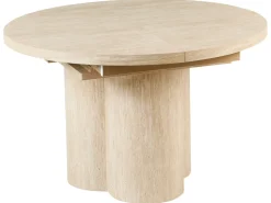 Tavolo da pranzo estensibile MORAINE Effetto travertino 120/160 cm 120 cm