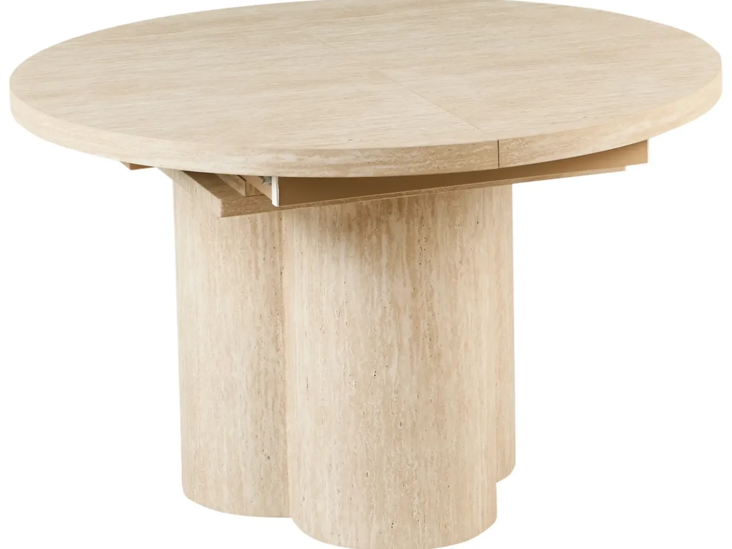 Tavolo da pranzo estensibile MORAINE Effetto travertino 120/160 cm 120 cm