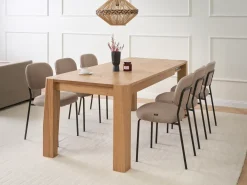 Tavolo da pranzo estensibile MISSION Frassino chiaro 160/200 cm 90 cm