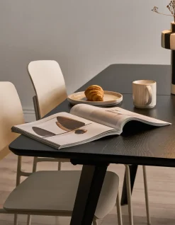 Tavolo da pranzo estensibile NORLEY Nero 120/160 cm 80 cm