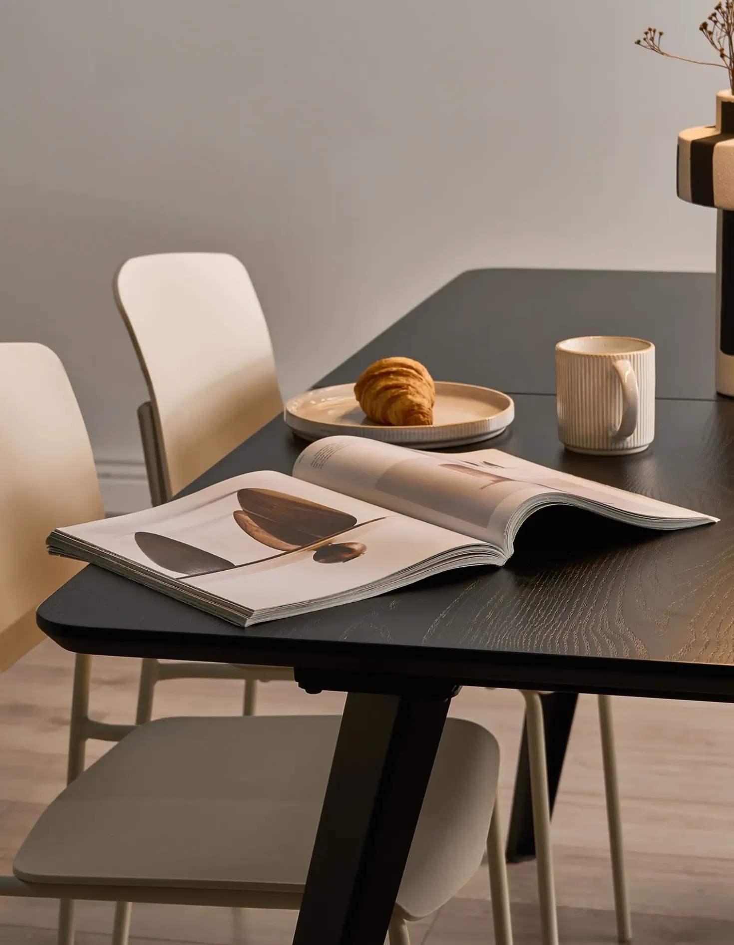 Tavolo da pranzo estensibile NORLEY Nero 120/160 cm 80 cm