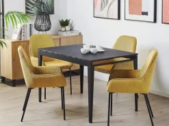 Tavolo da pranzo estensibile NORLEY Nero 120/160 cm 80 cm