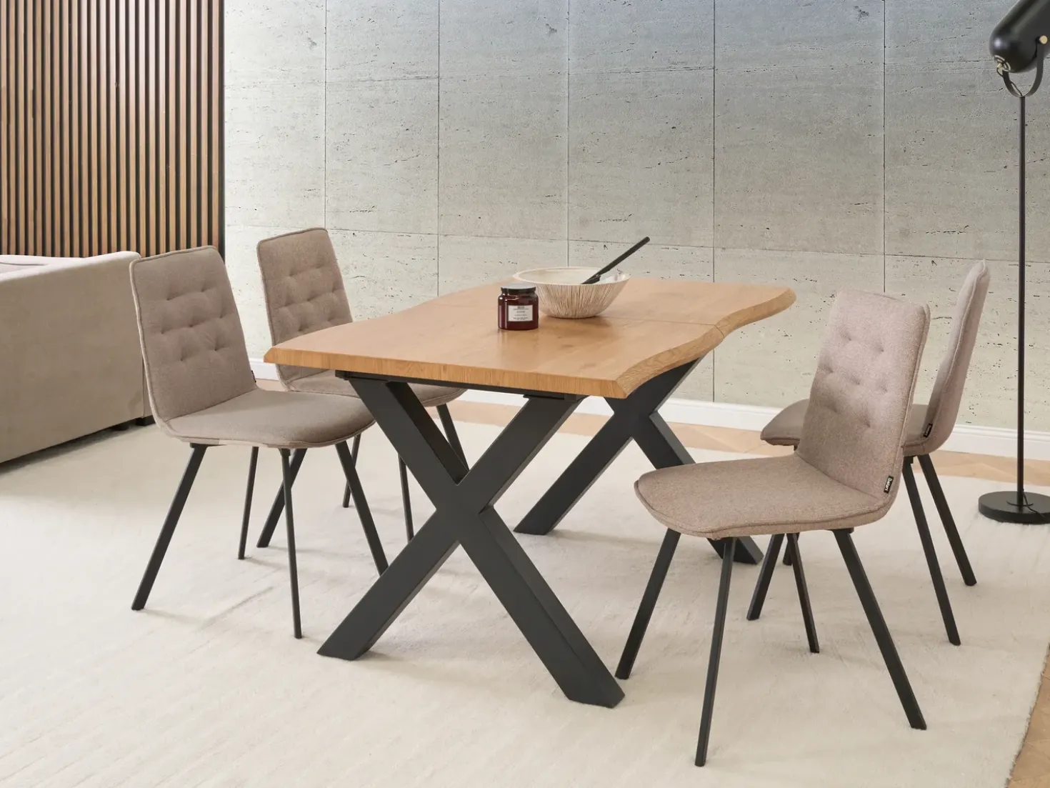 Tavolo da pranzo estensibile BRONSON Marrone 140/180 cm 90 cm