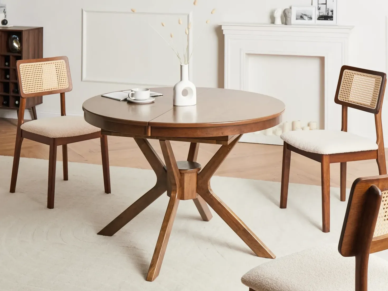 Tavolo da pranzo estensibile TYMIS Rovere scuro 107/137 cm 107 cm