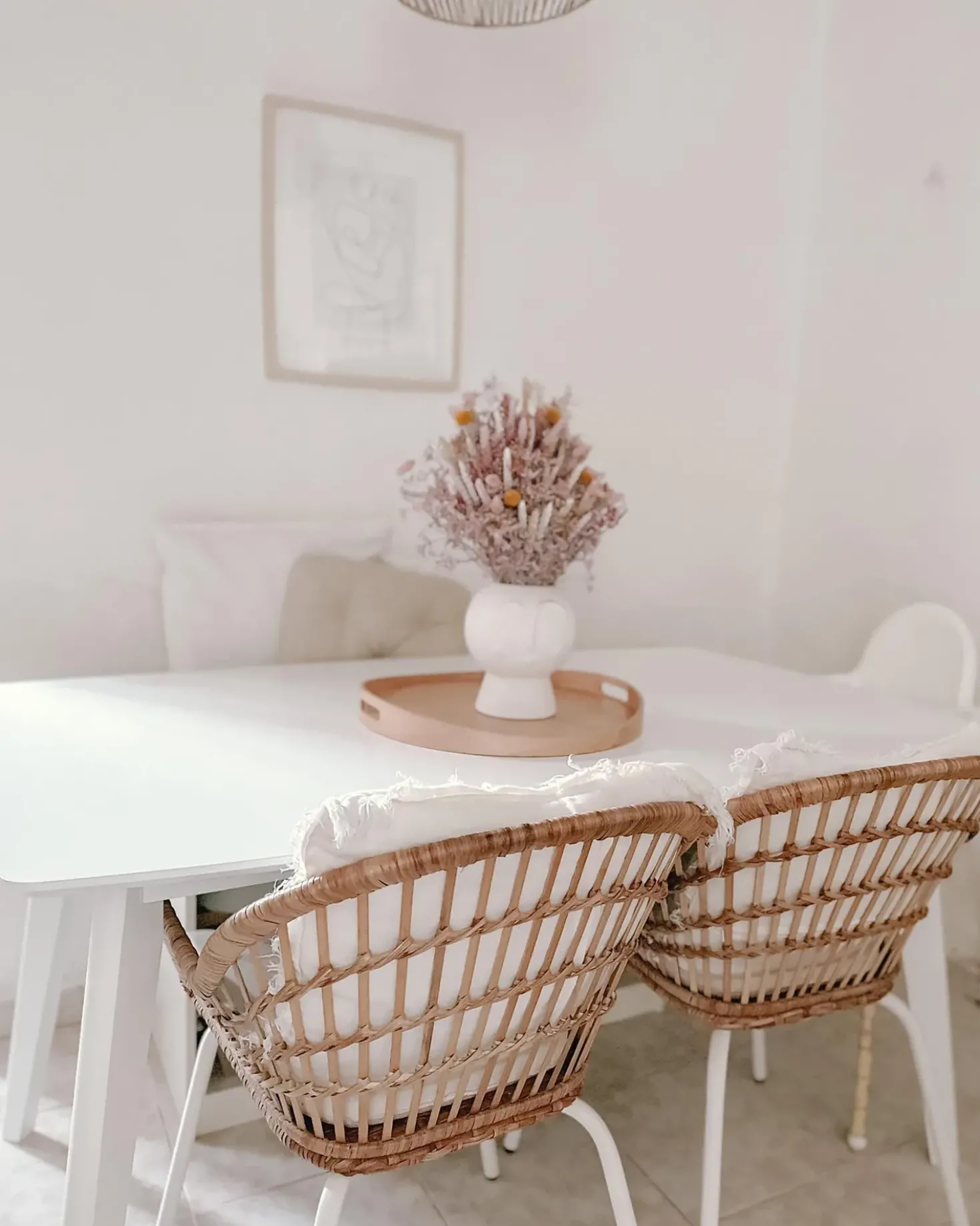 Tavolo da pranzo estensibile SANFORD Bianco 120/160 cm 80 cm