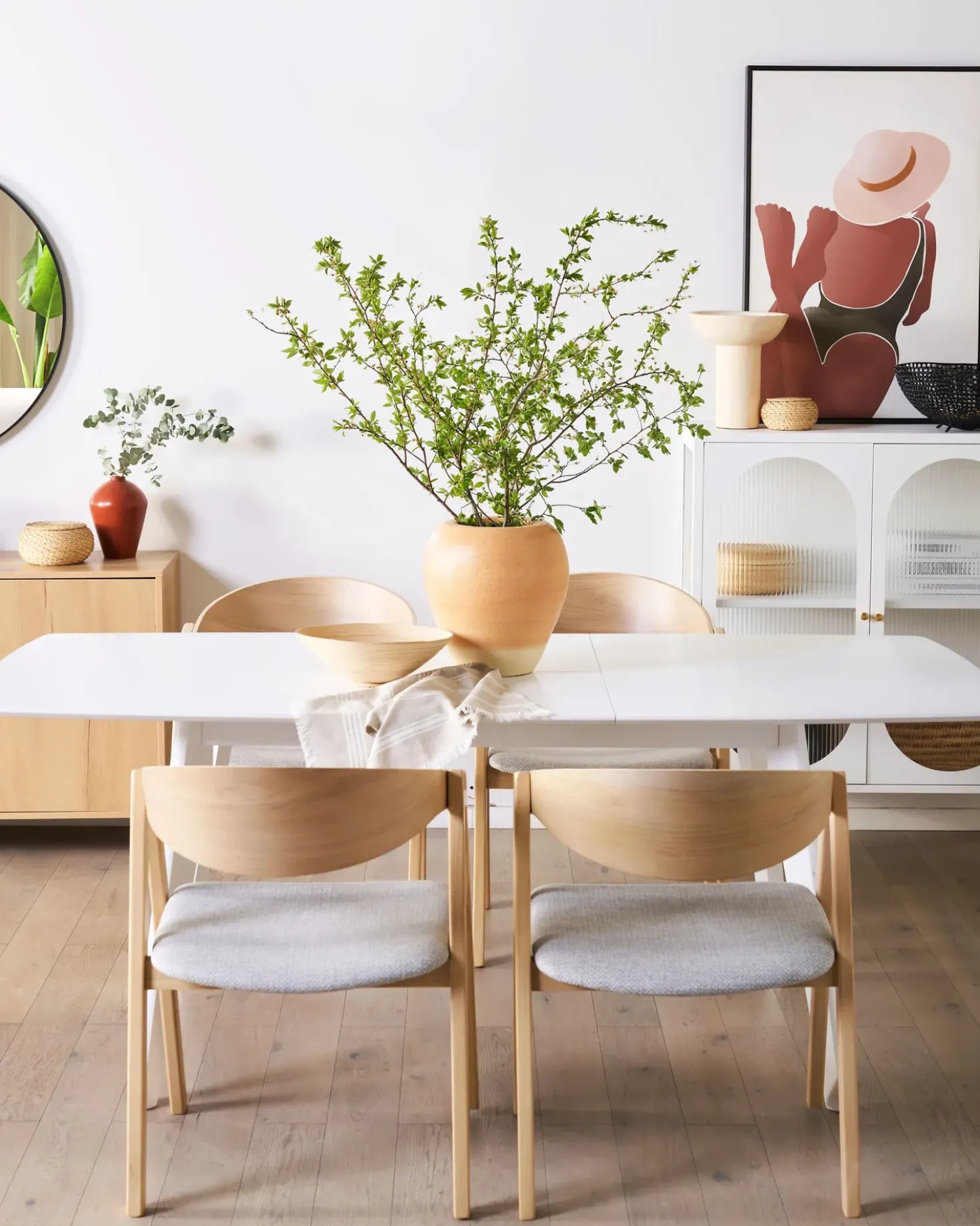 Tavolo da pranzo estensibile SANFORD Bianco 120/160 cm 80 cm