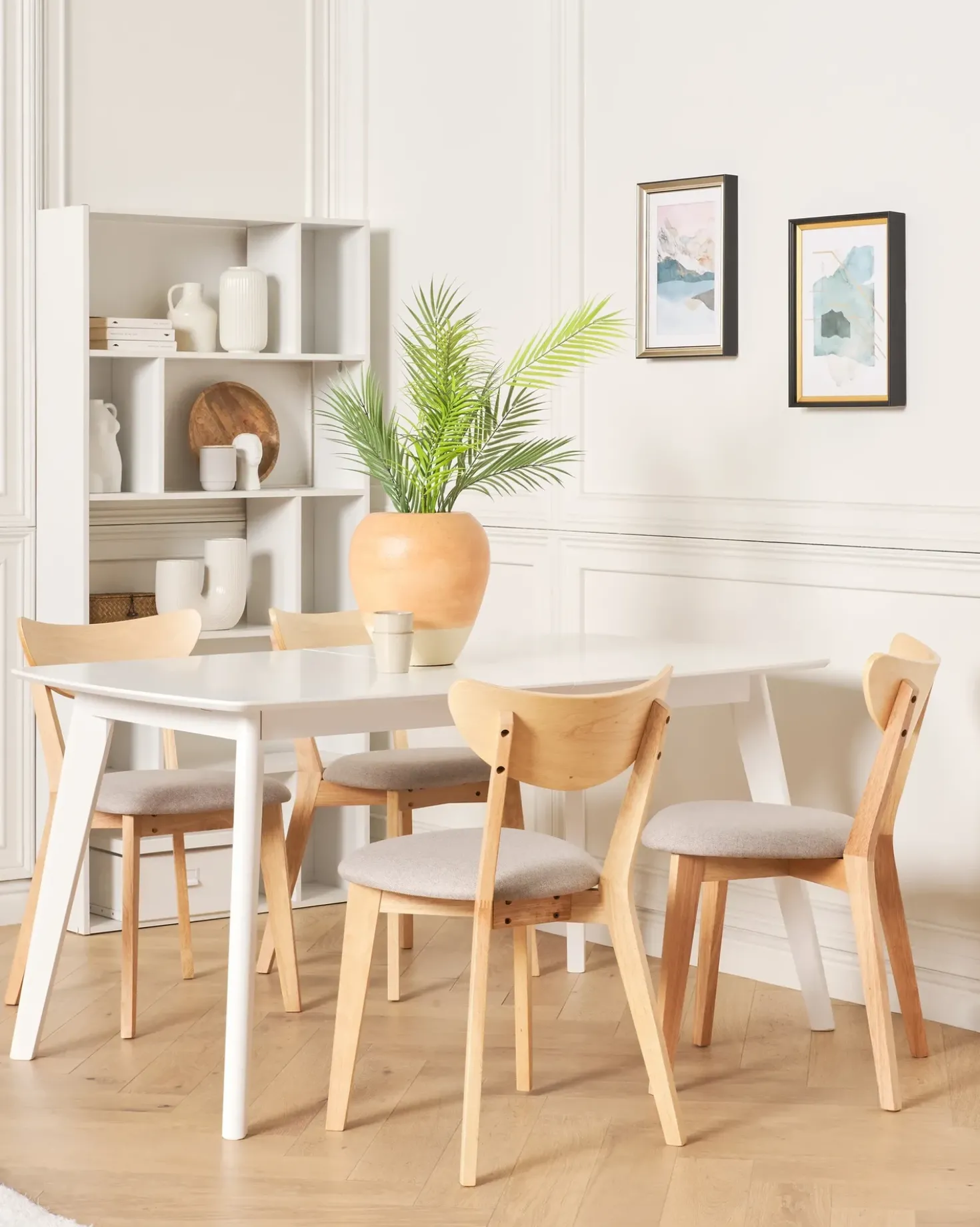 Tavolo da pranzo estensibile SANFORD Bianco 120/160 cm 80 cm