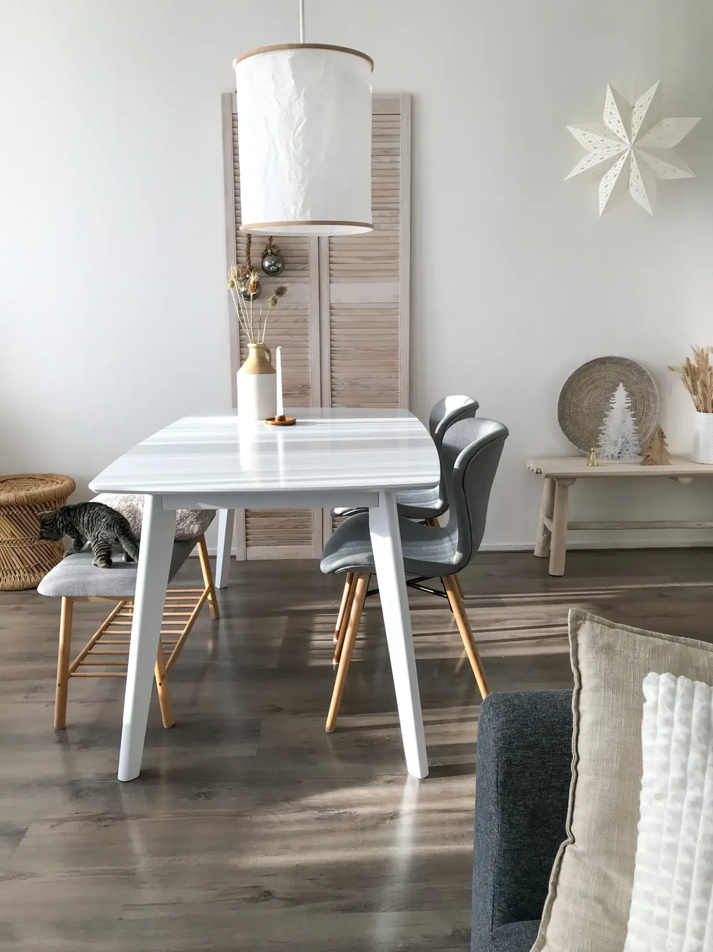 Tavolo da pranzo estensibile SANFORD Bianco 120/160 cm 80 cm