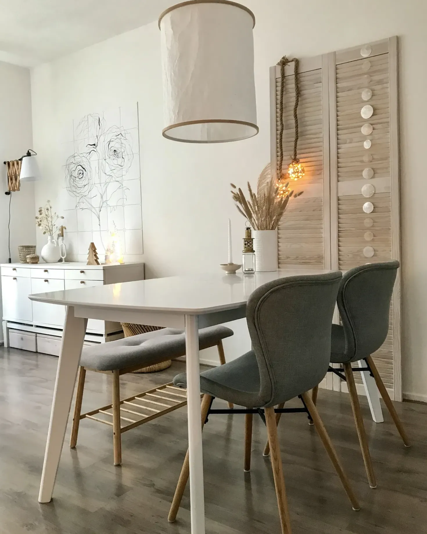 Tavolo da pranzo estensibile SANFORD Bianco 120/160 cm 80 cm
