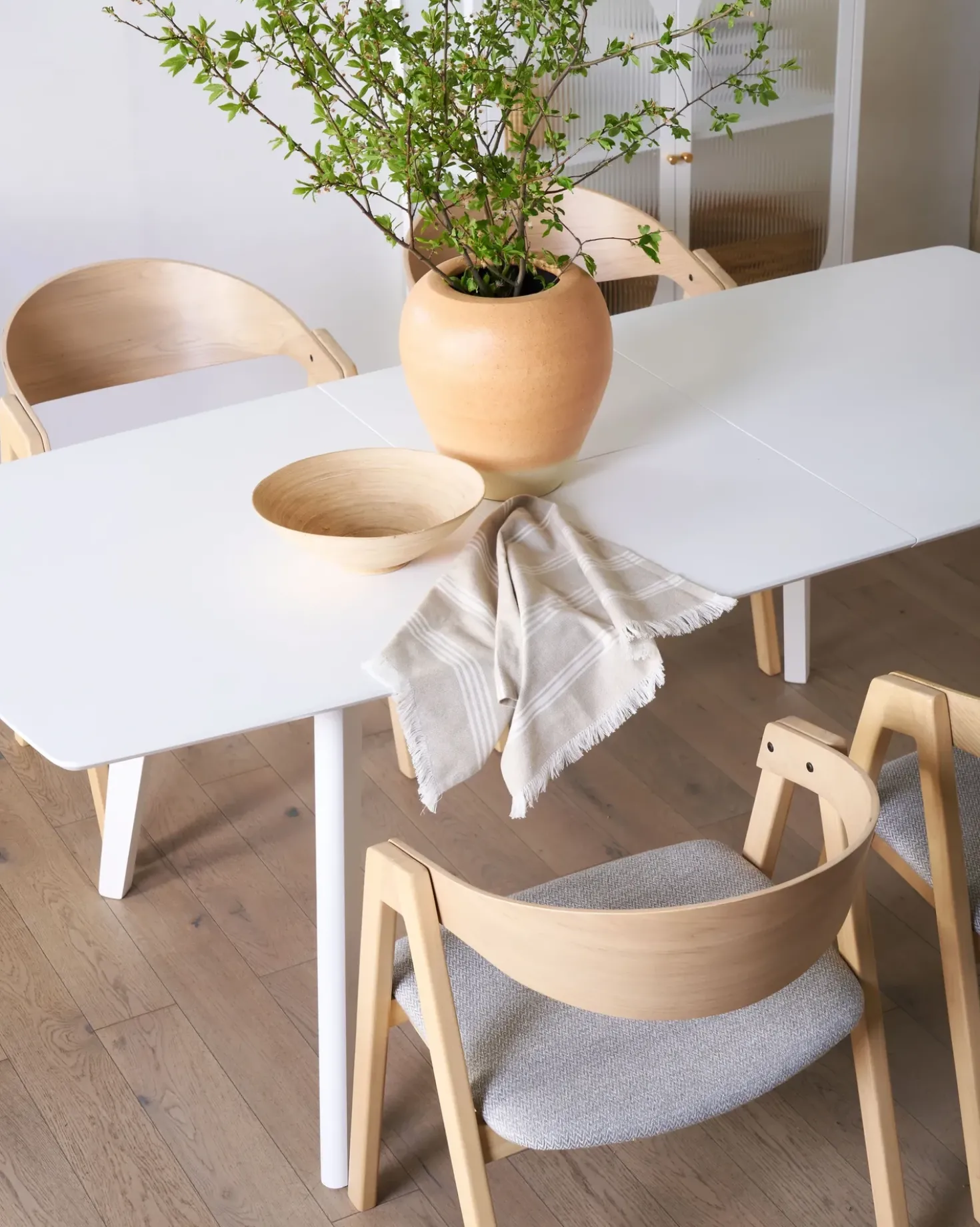 Tavolo da pranzo estensibile SANFORD Bianco 120/160 cm 80 cm