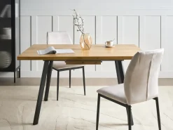 Tavolo da pranzo estensibile HARLOW Marrone 140/180 cm 90 cm