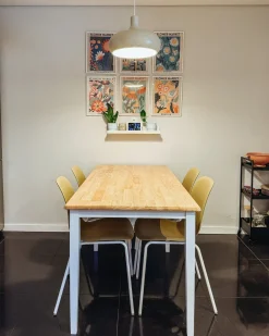 Tavolo da pranzo estensibile LOUISIANA Marrone chiaro 120/160 cm 75 cm Legno