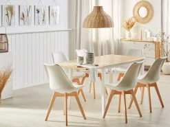 Tavolo da pranzo estensibile LOUISIANA Marrone chiaro 120/160 cm 75 cm Legno