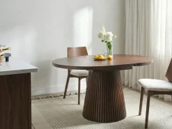 Tavolo da pranzo estensibile MOORE Frasino scuro 120/160 cm 120 cm