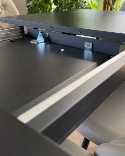 Tavolo da pranzo estensibile IRVINGTON Nero 160/200 cm 90 cm
