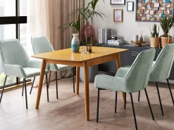 Tavolo da pranzo estensibile TOMS Marrone chiaro 100/130 cm 80 cm