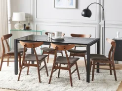 Tavolo da pranzo estensibile GRANADA Nero 120/160 cm 80 cm