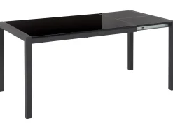 Tavolo da pranzo estensibile GRANADA Nero 120/160 cm 80 cm