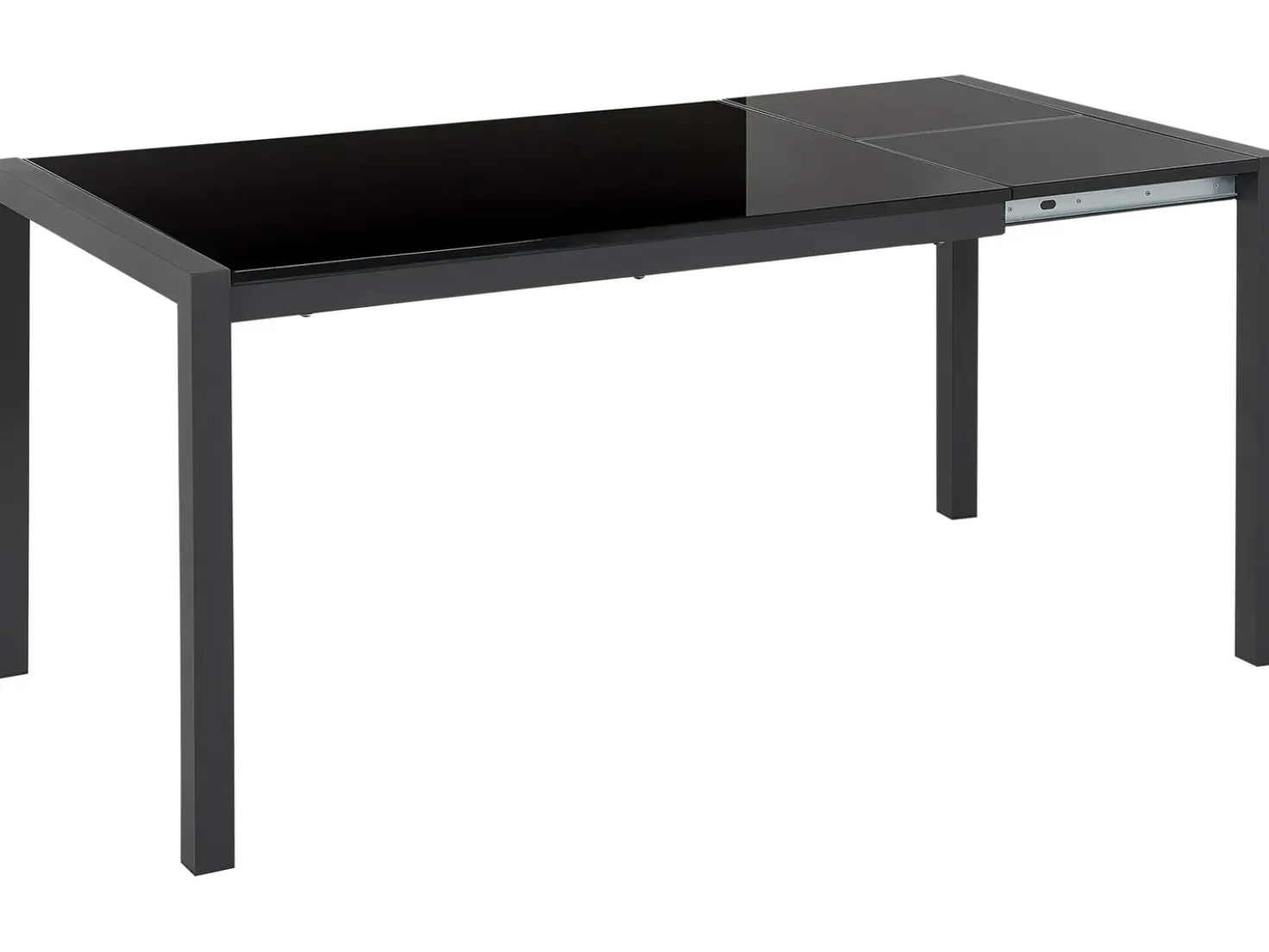 Tavolo da pranzo estensibile GRANADA Nero 120/160 cm 80 cm