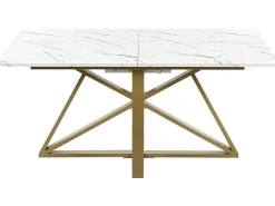 Tavolo da pranzo estensibile MAXIMUS Marmo bianco 160/200 cm 90 cm
