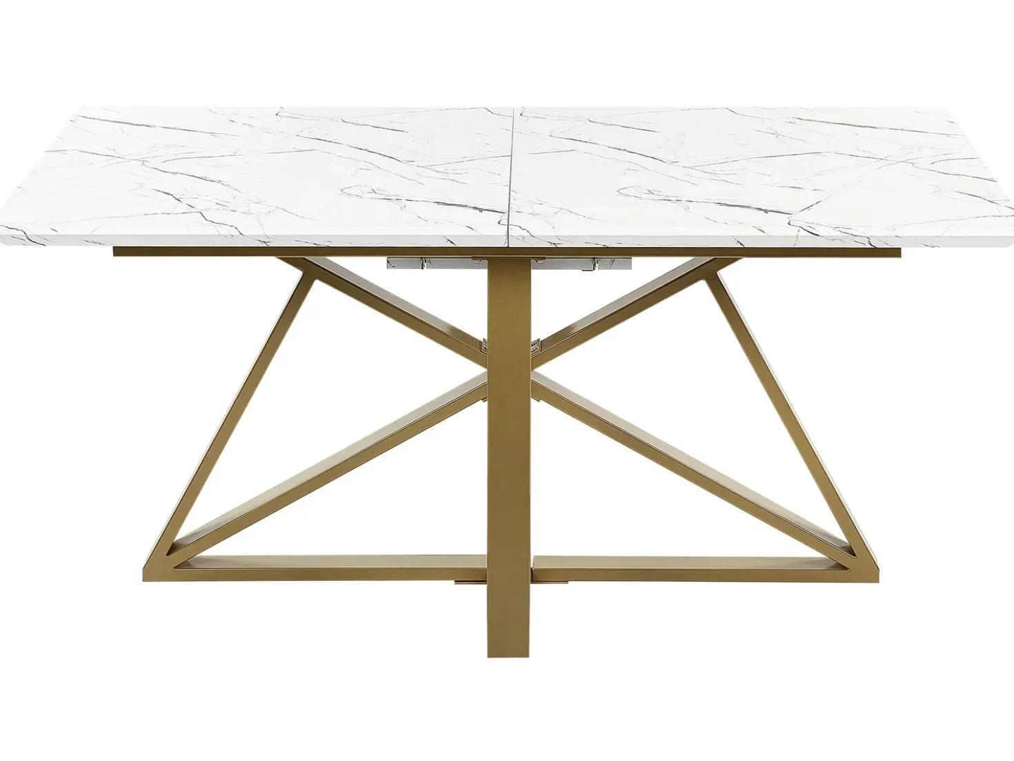 Tavolo da pranzo estensibile MAXIMUS Marmo bianco 160/200 cm 90 cm