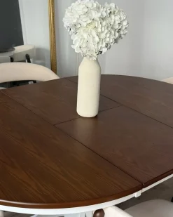 Tavolo da pranzo estensibile AKRON Frassino marrone 106/150 cm 106 cm Legno
