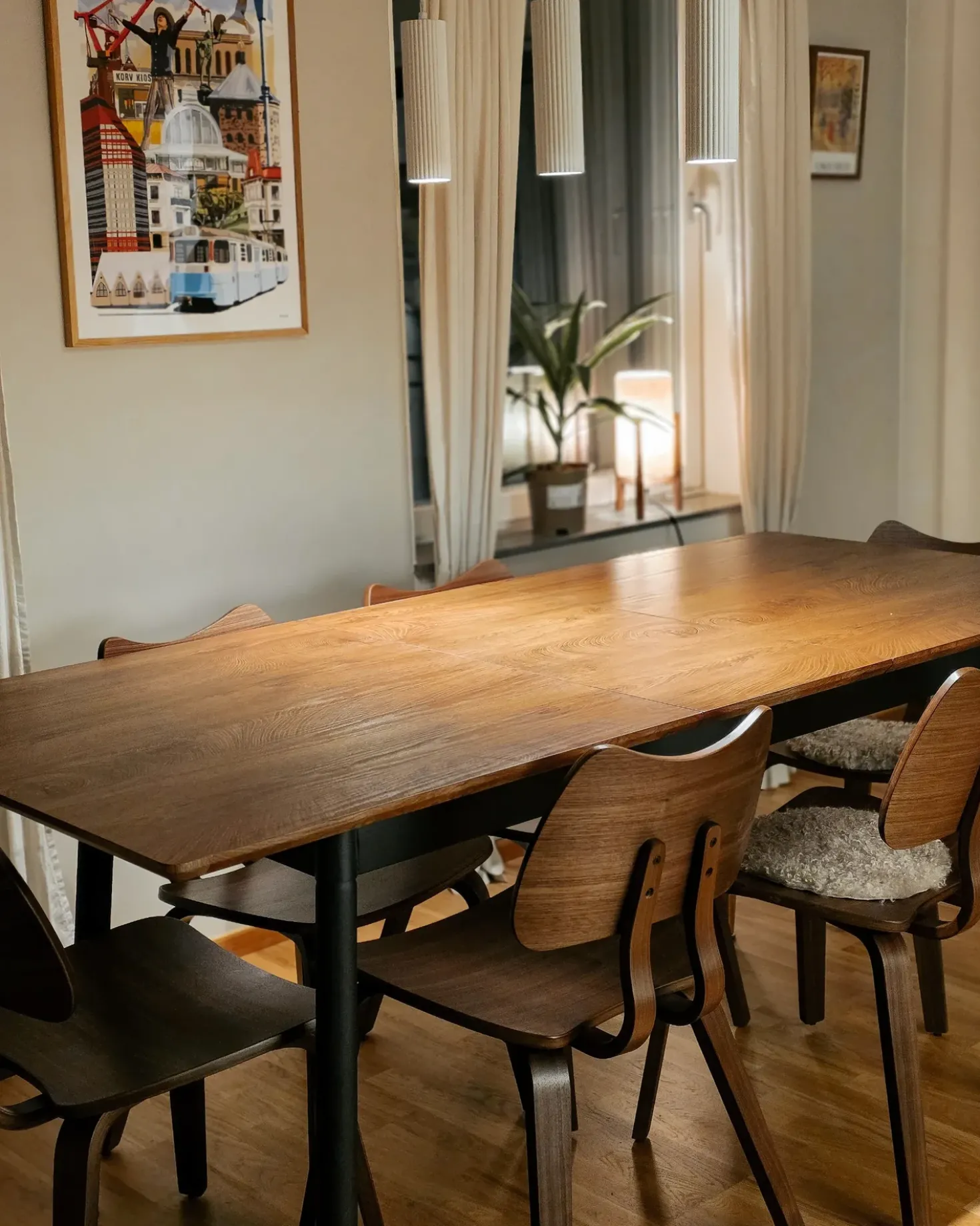 Tavolo da pranzo estensibile CALIFORNIA Marrone scuro 160/200 cm 90 cm