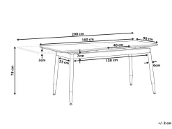 Tavolo da pranzo estensibile CALIFORNIA Marrone scuro 160/200 cm 90 cm