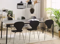Tavolo da pranzo estensibile AVIS Nero 140/190 cm 90 cm