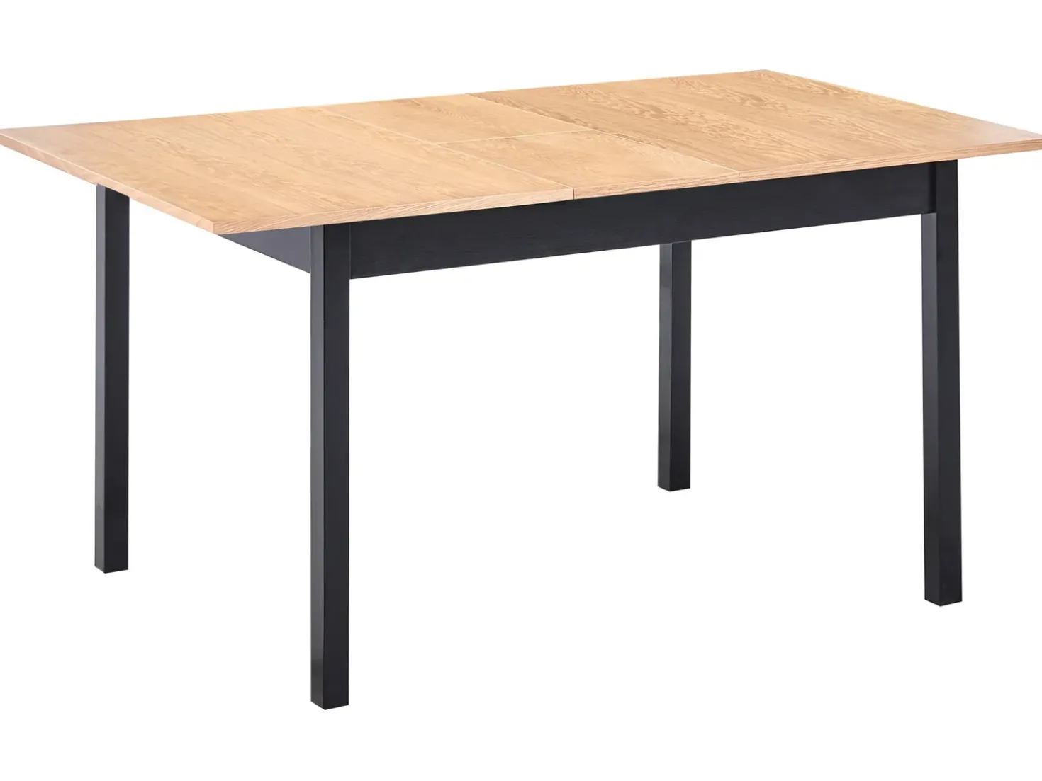 Tavolo da pranzo estensibile HOUSTON Marrone chiaro/Nero 120/150 cm 90 cm Legno di pino