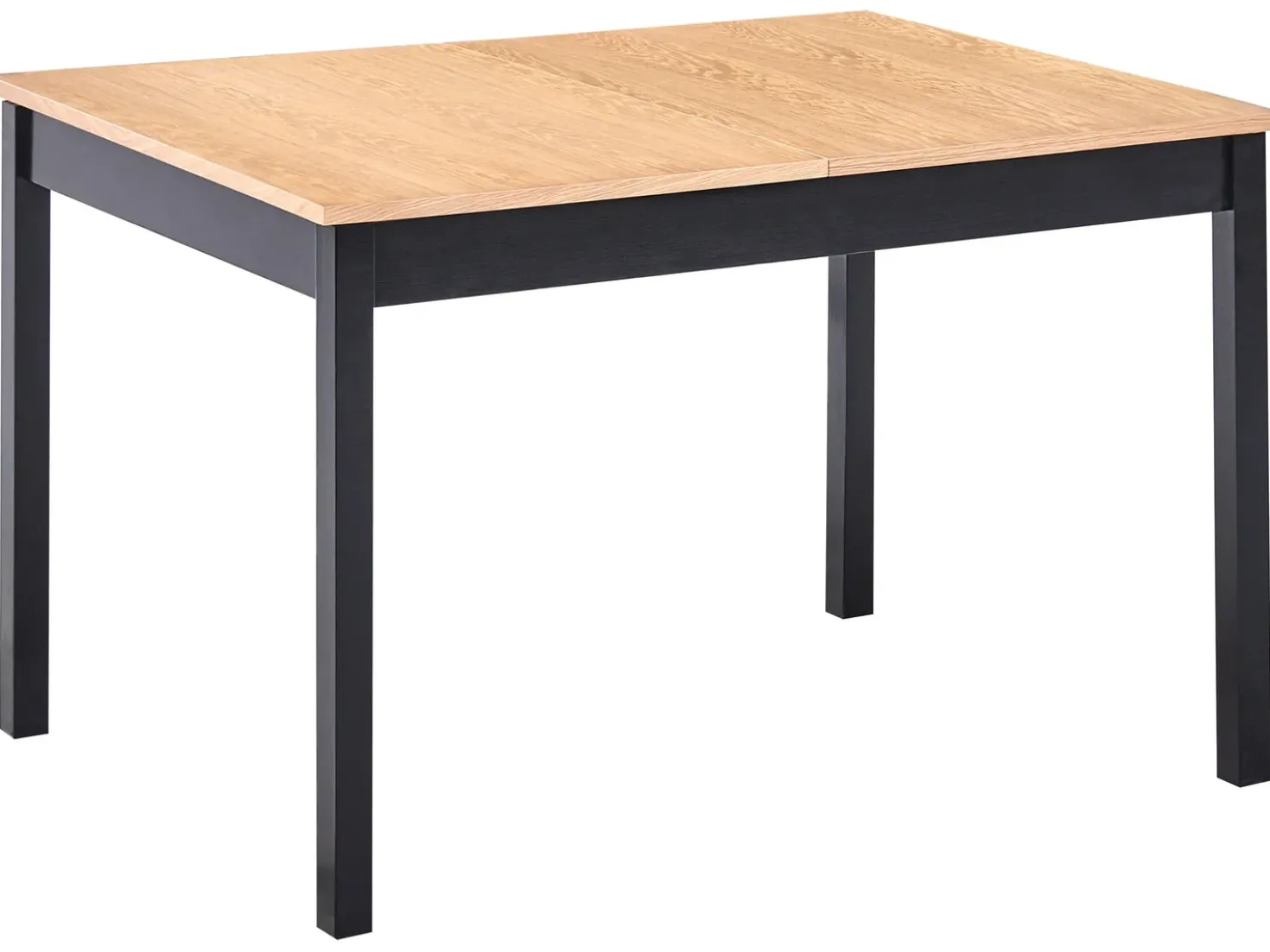 Tavolo da pranzo estensibile HOUSTON Marrone chiaro/Nero 120/150 cm 90 cm Legno di pino