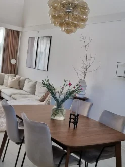 Tavolo da pranzo estensibile MADOX Noce scuro 150/190 cm 90 cm