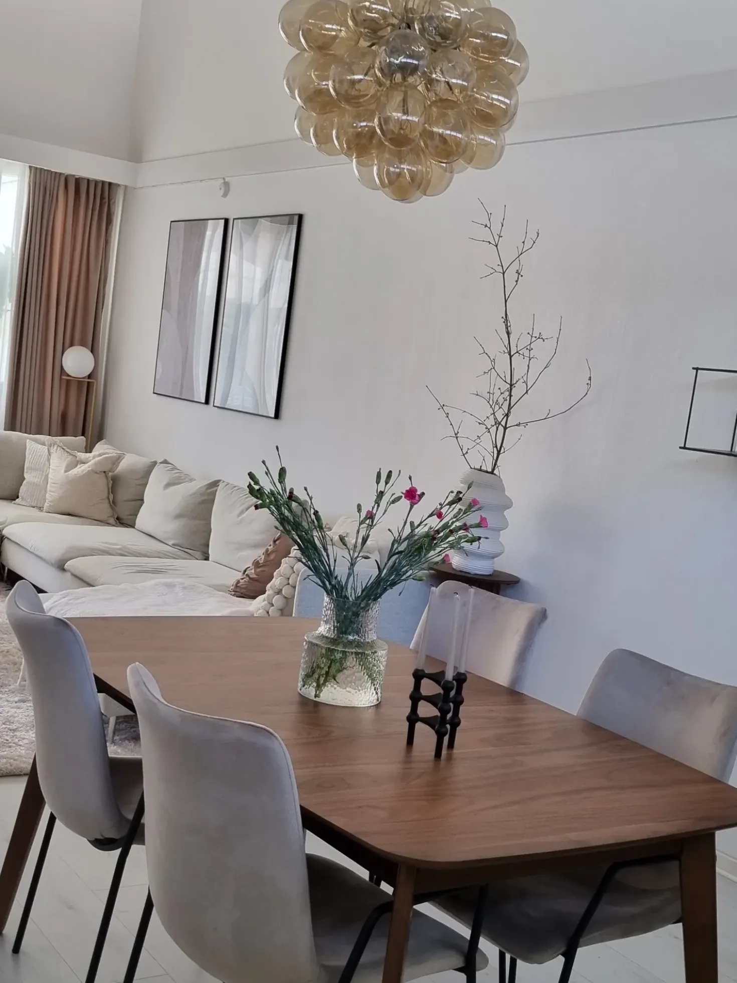 Tavolo da pranzo estensibile MADOX Noce scuro 150/190 cm 90 cm