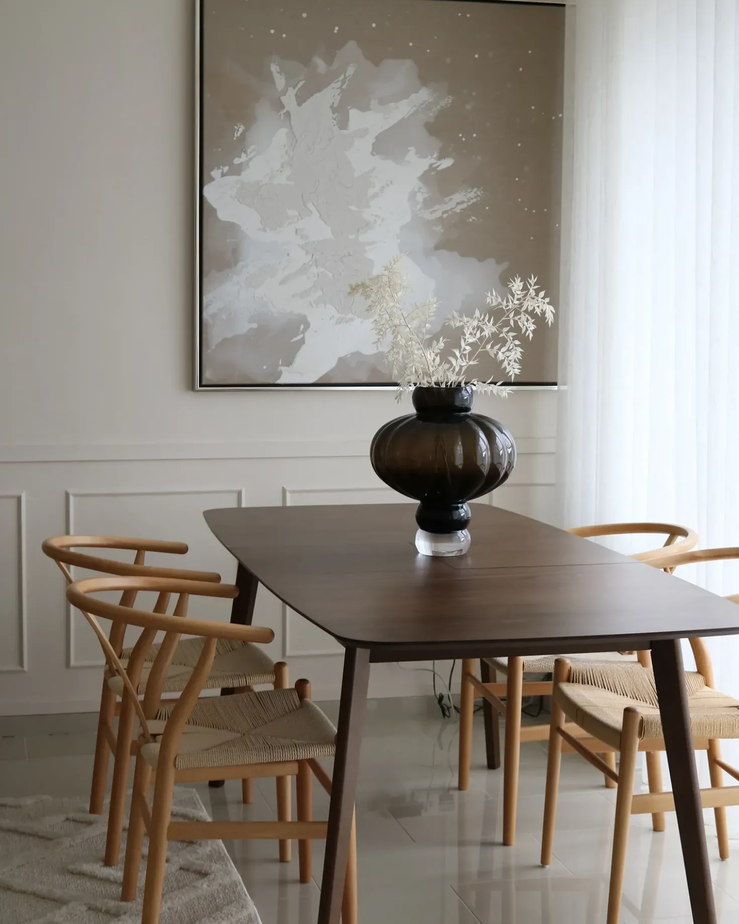 Tavolo da pranzo estensibile MADOX Noce scuro 150/190 cm 90 cm