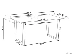 Tavolo da pranzo estensibile CAMDEN Frassino chiaro 160/200 cm 95 cm