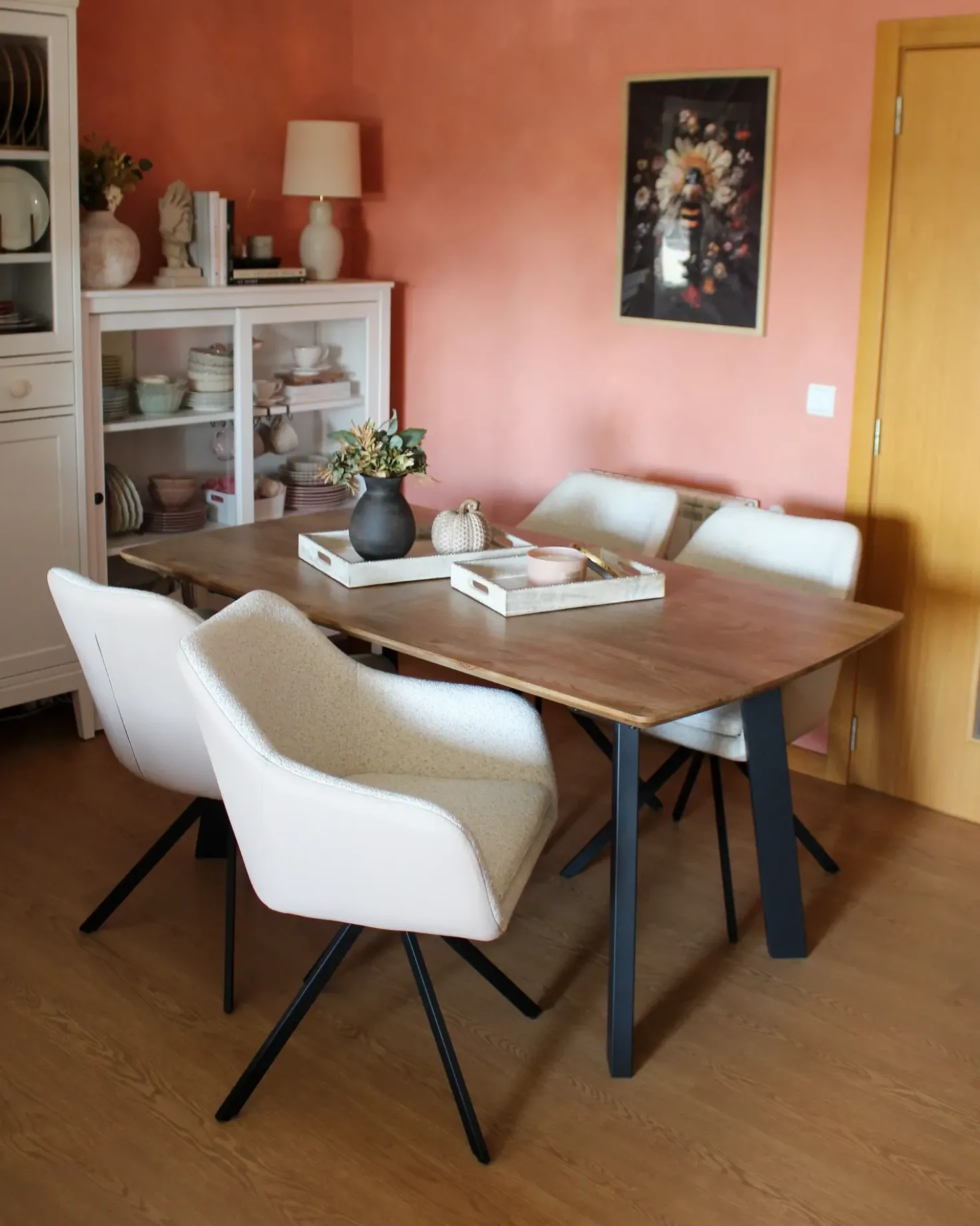 Tavolo da pranzo estensibile SALVADOR Marrone scuro 160/200 cm 90 cm
