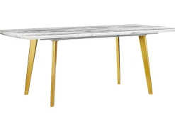 Tavolo da pranzo estensibile MOSBY Marmo/Oro 160/200 cm 90 cm